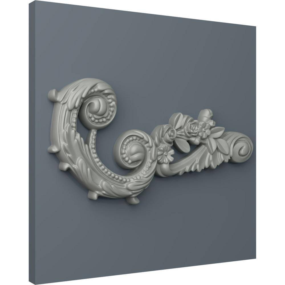Monique 11'' White Primed Polyurethane Scroll Onlay