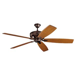Monarch 70 in. Indoor Oil Brushed Bronze Downrod Mount Ceiling Fan with Wall Control Included for Living Rooms