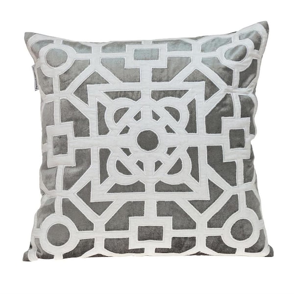 PARKLAND COLLECTION Hazel Transitional Gray Throw Pillow