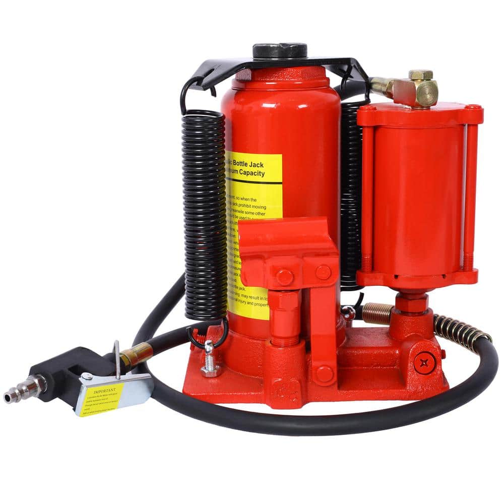 24000 lb. Red 9.8-19.3 in. Lifting Range Air Hydraulic Bottle Jack with Manual Handle and Air Pump price history on PriceWatchPro