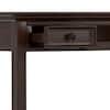 Close-up detail of a desk drawer and hardware.