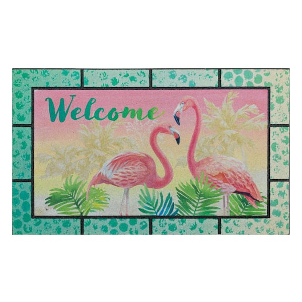 Mohawk Home Island Time Flamingo Multi 18 In. X 30 In. Recycled Rubber ...