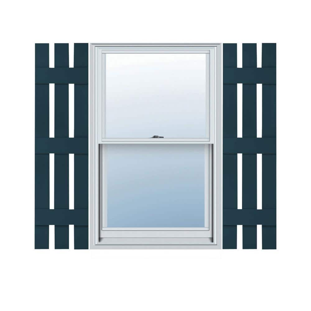 12 in. W x 58 in. H TailorMade Three Board Spaced (3 Batten), Board-n-Batten Shutters - Midnight Blue price history on PriceWatchPro