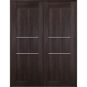 Vona 07 2H 48"x 80" Both Active Veralinga Oak Wood Composite Double Prehung Interior Door