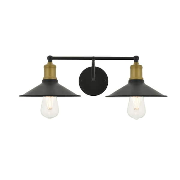 CLAXY 13.39 in. 3 light Black Modern Wall Sconce with Metal