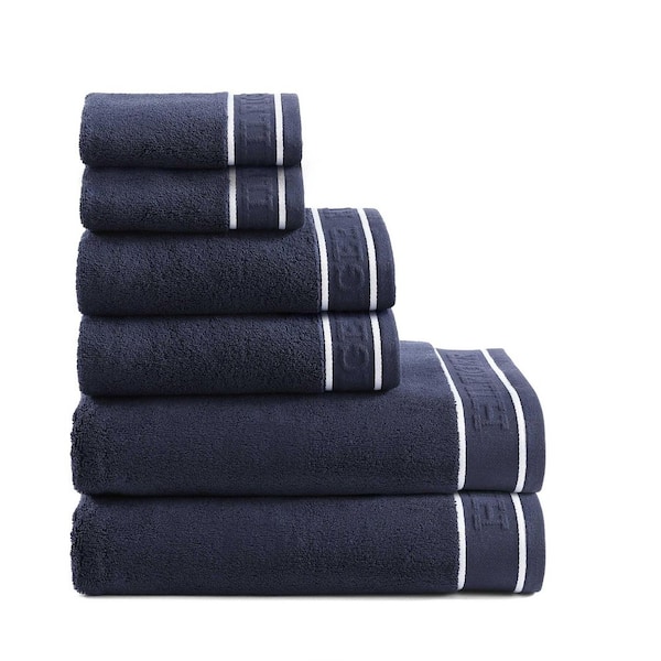 TH Legacy Midnight Blue 6-Piece Terry Cotton Towel Set