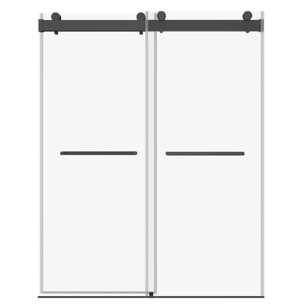 Magic Home 60 in. x 76 in. Sliding Frameless Soft Close Shower Door in