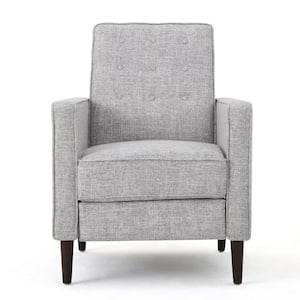 Mervynn Modern Light Grey Tweed Polyester Club Chair Recliners (Set of 2)