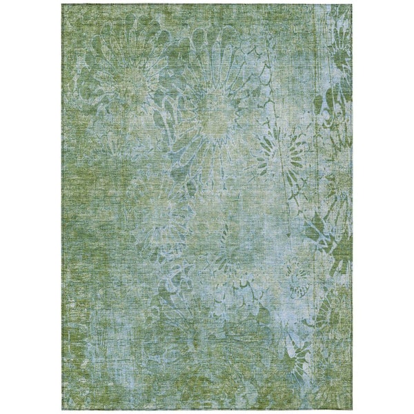 Chantille Machine Washable Indoor/Outdoor Abstract ACN2224 Aloe 3 ft. x 5 ft. Area Rug
