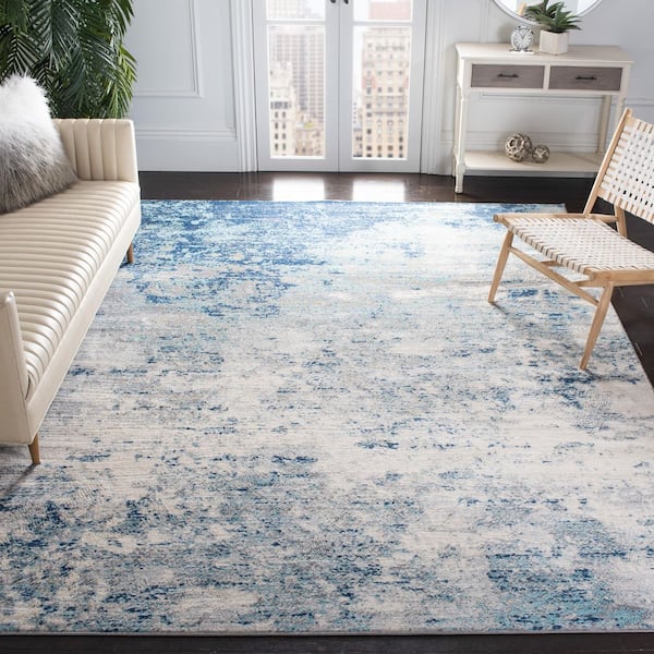 Jasper Grey/Blue 10 ft. x 13 ft. Geometric Abstract Area Rug