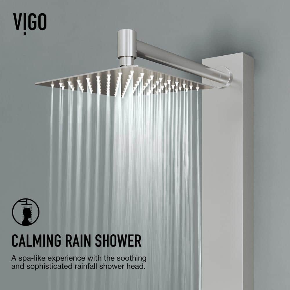 Sutton 58" Stainless Steel 4-Jet Shower Panel with Handheld Showerhead
