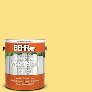 1 gal. #380B-4 Daffodil Yellow Solid Color House and Fence Exterior Wood Stain