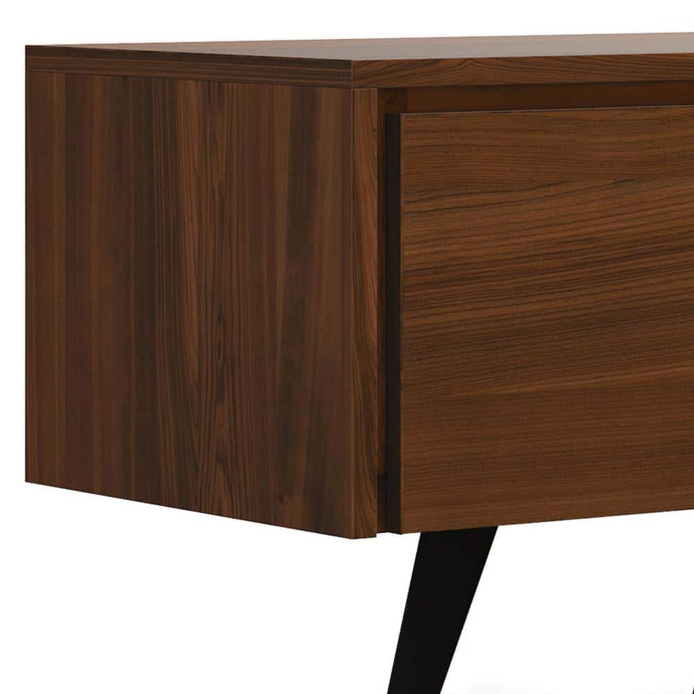 Lowry 72 Inch Walnut TV Media Stand with Cabinet