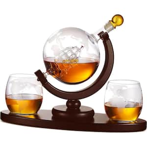 28 oz. Clear Glass Whiskey Decanter Globe