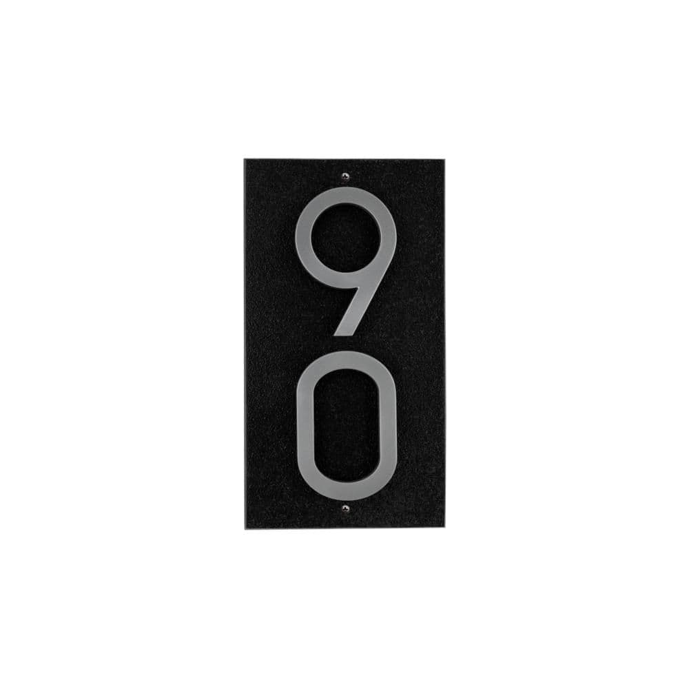 Floating Stand-Off 2-Number Vertical Sign, Black /w/ Silver Modern Font Numbers price history on PriceWatchPro