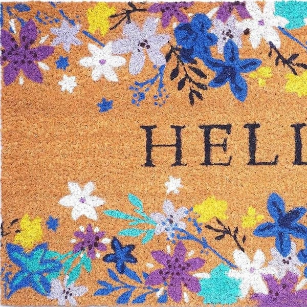 Multi-Colored 29 in. x 17 in. Coir Outdoor Door Mat