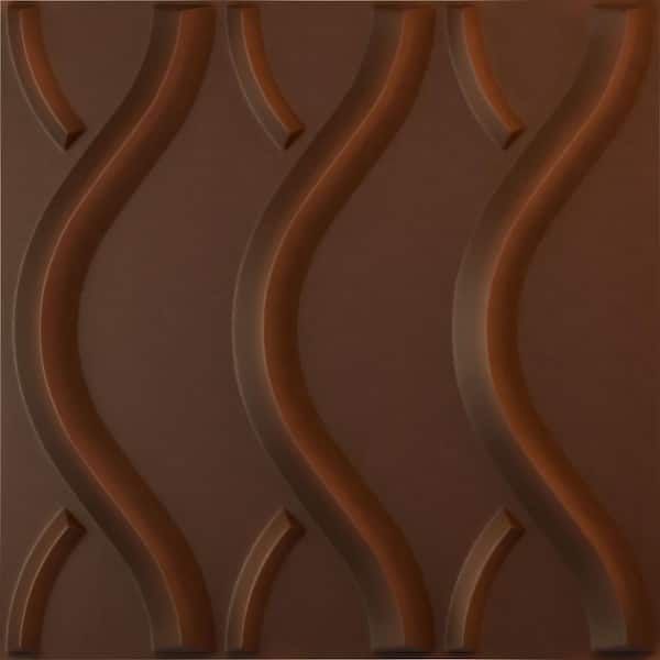 Ekena Millwork 19-5/8-in W x 19-5/8-in H Nexus EnduraWall Decorative 3D Wall Panel Aged Metallic Rust