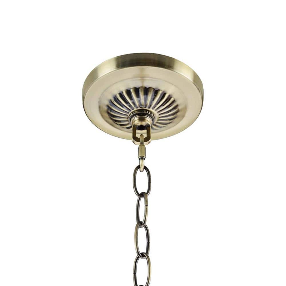 Antique Brass Chandelier Fixture Canopy Kit with Chain