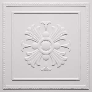 Falkirk Ross 2/25 in. x 19.7 in. x 19.7 in. White PVC Floral 3D Decorative Wall Panel 5-Pack