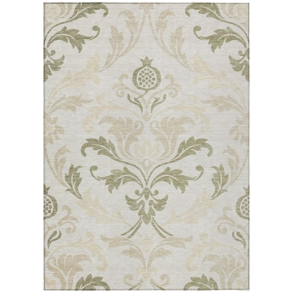 Chantille Machine Washable Indoor/Outdoor Abstract ACN2968 Cream 10 ft. x 14 ft. Area Rug