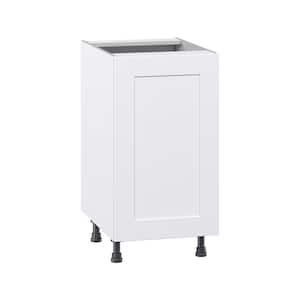 Wallace Painted Warm White Shaker Assembled Base Kitchen Cabinet with Full Height Door 18 in. W x 34.5 in. H x 24 in. D