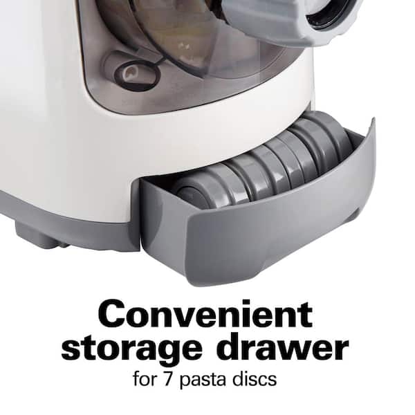 Electric Pasta Makers, Portable Handheld Automatic Mixers Kitchen Aid Attachments Pasta Noodle Ramen Maker Machine, Size: 9.5 x 12.6, White