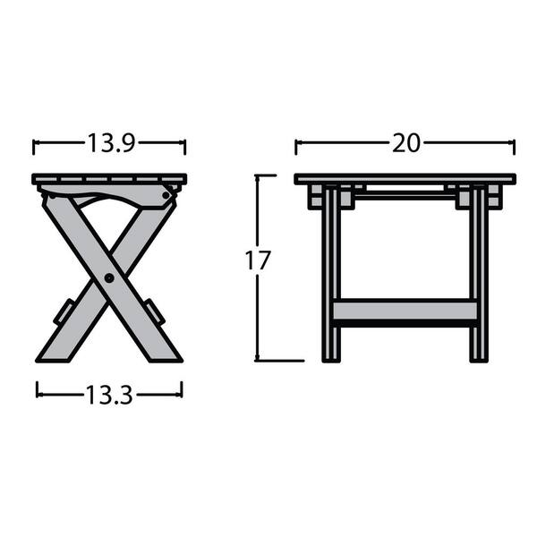 highwood folding adirondack side table