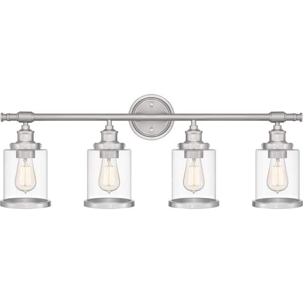 Quoizel Dixie 32 in. 4-Light Brushed Nickel Vanity Light