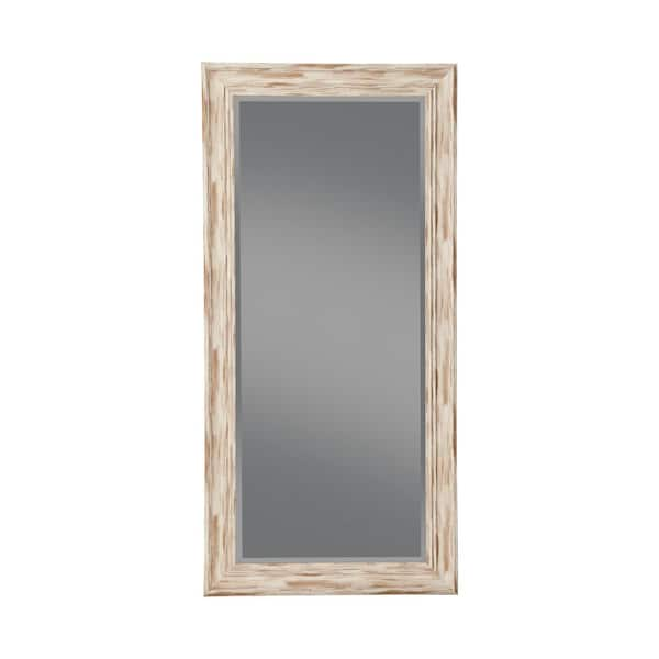 Martin Svensson Home Oversized White Glass Beveled Glass Full-Length Farmhouse Mirror (65 in. H X 31 in. W)