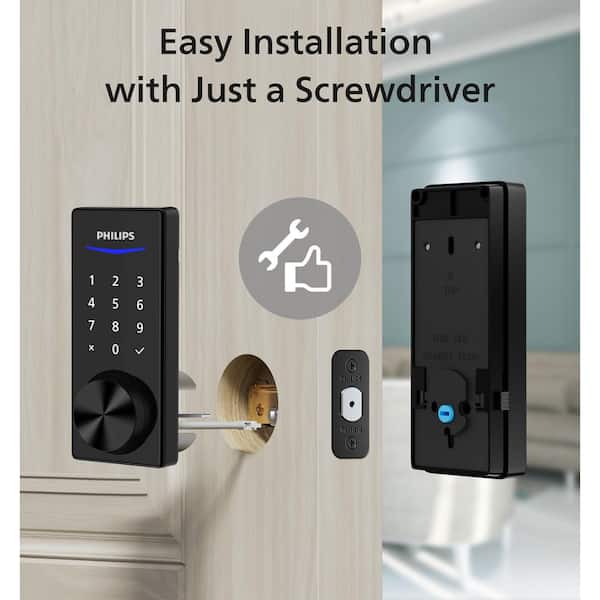 Philips Bluetooth Touchscreen Smart Deadbolt with Wi-Fi Bridge and