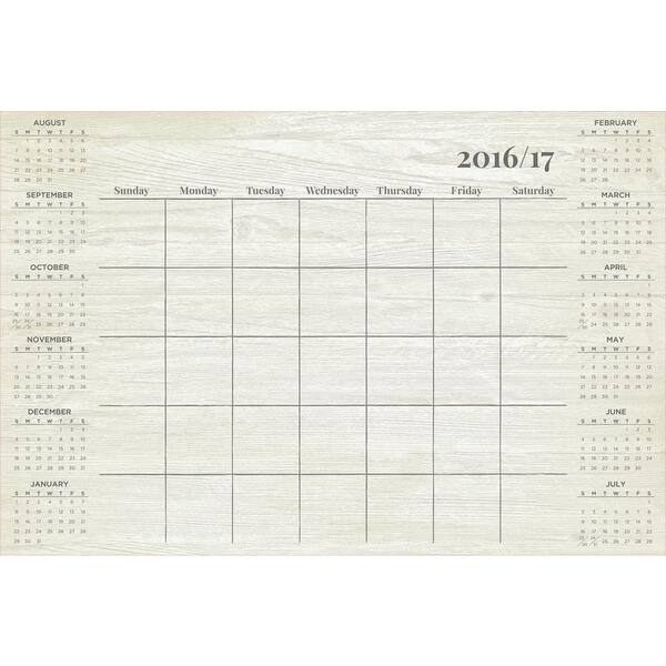 WallPops 36 in. x 24 in. Weathered Academic Calendar 2016-17 Wall Decal