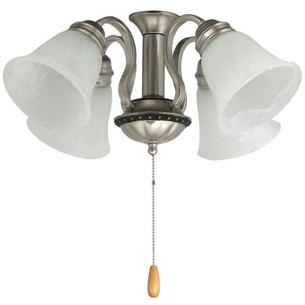 Yosemite Home Decor 4-Light Antique Pewter Ceiling Fan Light Kit