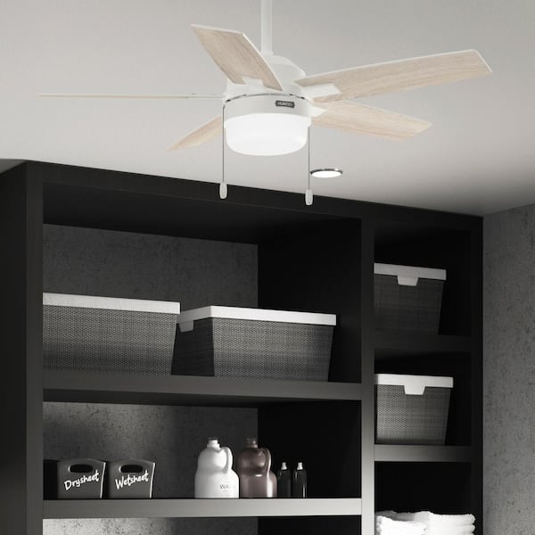 Anisten 44 in. Indoor Fresh White Standard Ceiling Fan with LED Bulbs Included