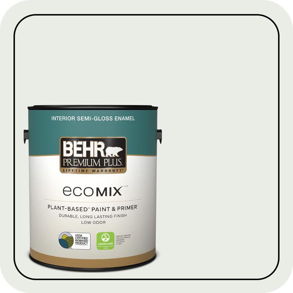 1 gal. #N410-1 Silence Semi-Gloss Enamel EcoMix Plant-Based Interior Paint & Primer price history on PriceWatchPro