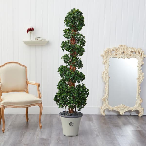 即日発送 リアルツリー EWT CAP セット バリスティクス 新品 Nearly Natural 68 in. Indoor/Outdoor English Ivy Topiary Spiral