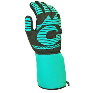 1685 13 in.Long Heat Resistant BBQ Grilling cooking glove mitt with Extra long and wide canvas cuff - 1 Piece