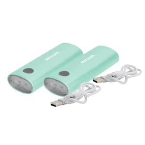 130 Lumens Rechargeable Flashlight and Power Bank in Blue (2-Pack)