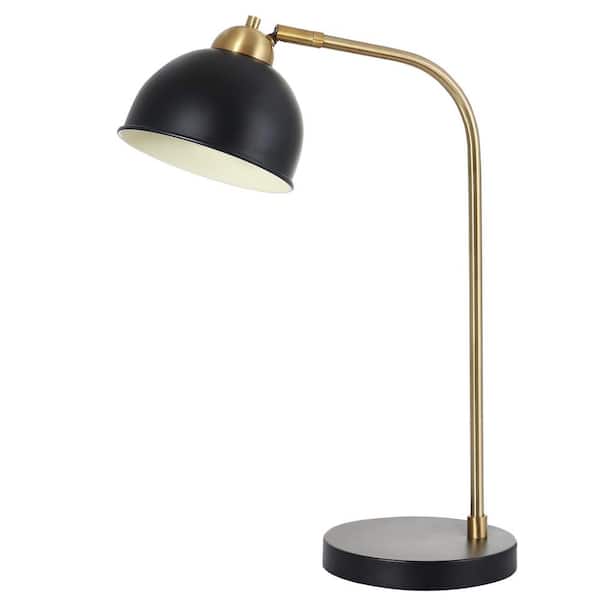 Black Brass Gold Arc Table Lamp, Gold Table Lamps With Black Shades
