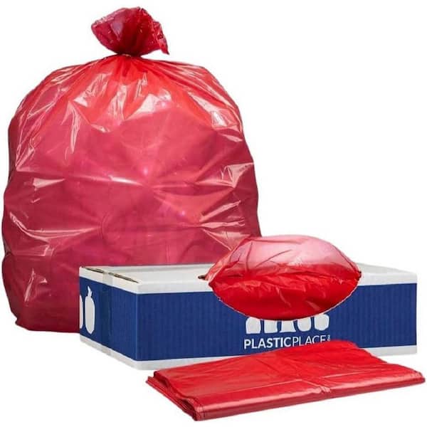 Plasticplace 32-33 Gal. Red Trash Bags (Case of 100)