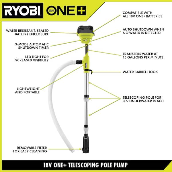 Ryobi discount pump 18v