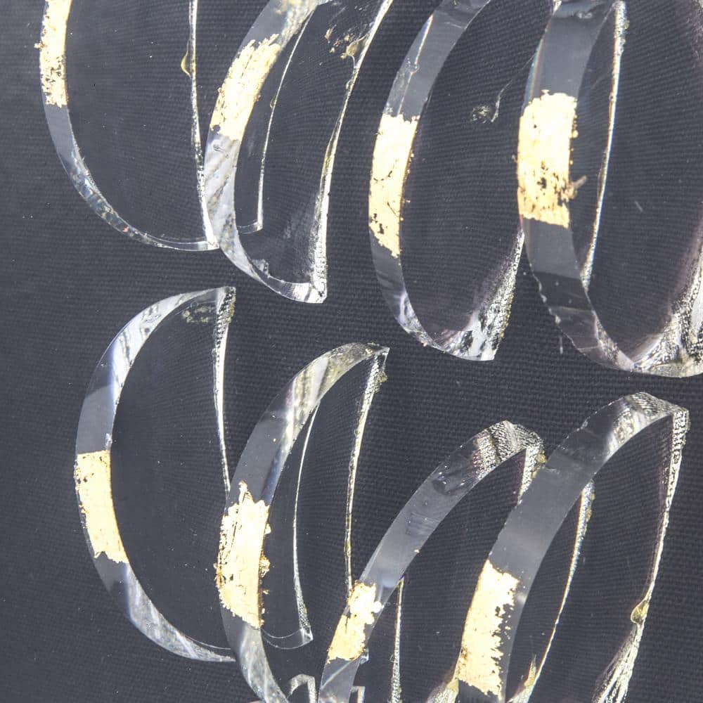 Cloud Chamber II Black and Gold Acrylic Shadowbox Wall Art