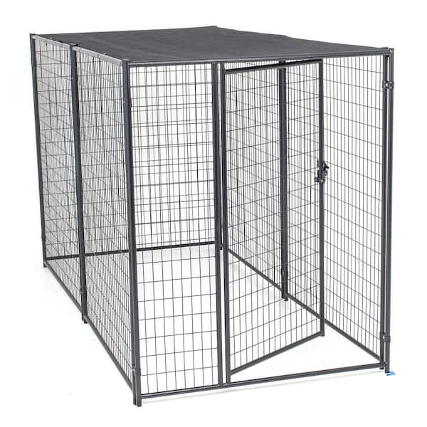 Lucky Dog Welded Wire 6 ft. H x 5 ft. W x 10 ft. L Black Metal