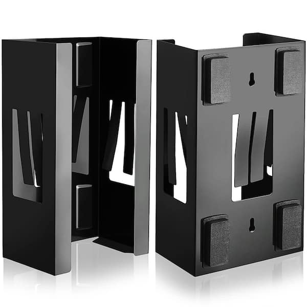 Wall Mount Black Magnetic Glove Dispenser Holder 2 pcs for Towels Wipes Paper Tissue Kitchen Garage Office