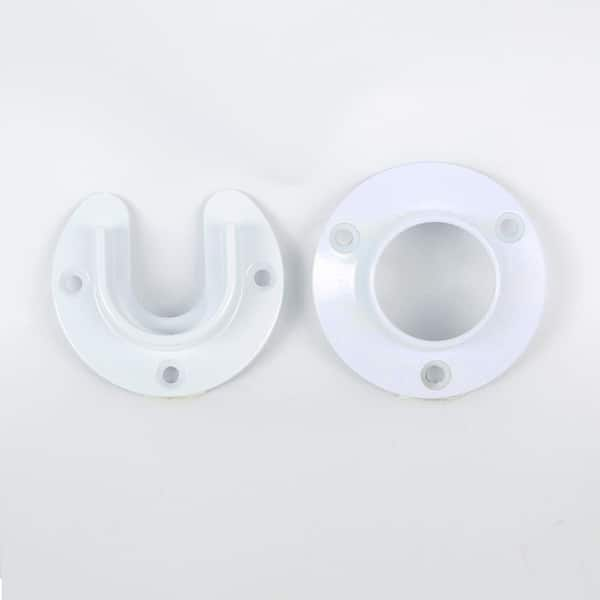 Photo 1 of 1-5/16 in. Heavy-Duty White Closet Pole Sockets 