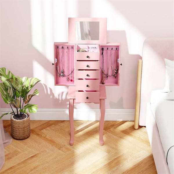 Pink Love アンティークホワイト木製キャビネット キャビネット 幅80cm 姫系 木製 アンティーク調 ブロカント