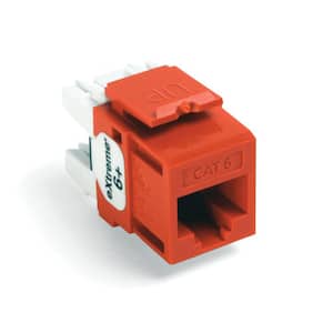 QuickPort Extreme CAT 6 Connector with T568A/B Wiring orange