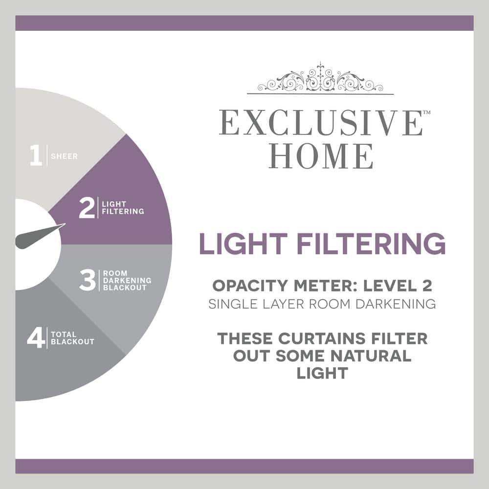 Dove Grey Polyester Light-Filtering Grommet Curtain Panel