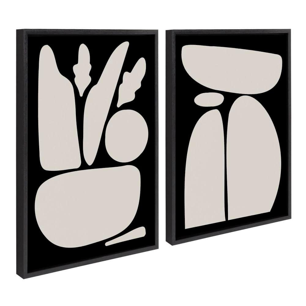 Sylvie Zen Botanical Rock by the Creative Bunch Studio 2-Piece Framed Art Print 18 in. x 24 in. price history on PriceWatchPro