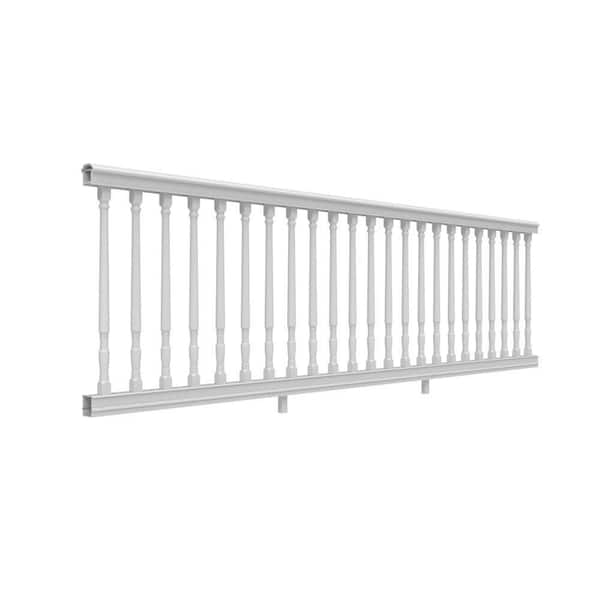 Barrette Outdoor Living Bella Premier Series 10 ft. x 36 in. White Vinyl Rail Kit with Colonial Balusters
