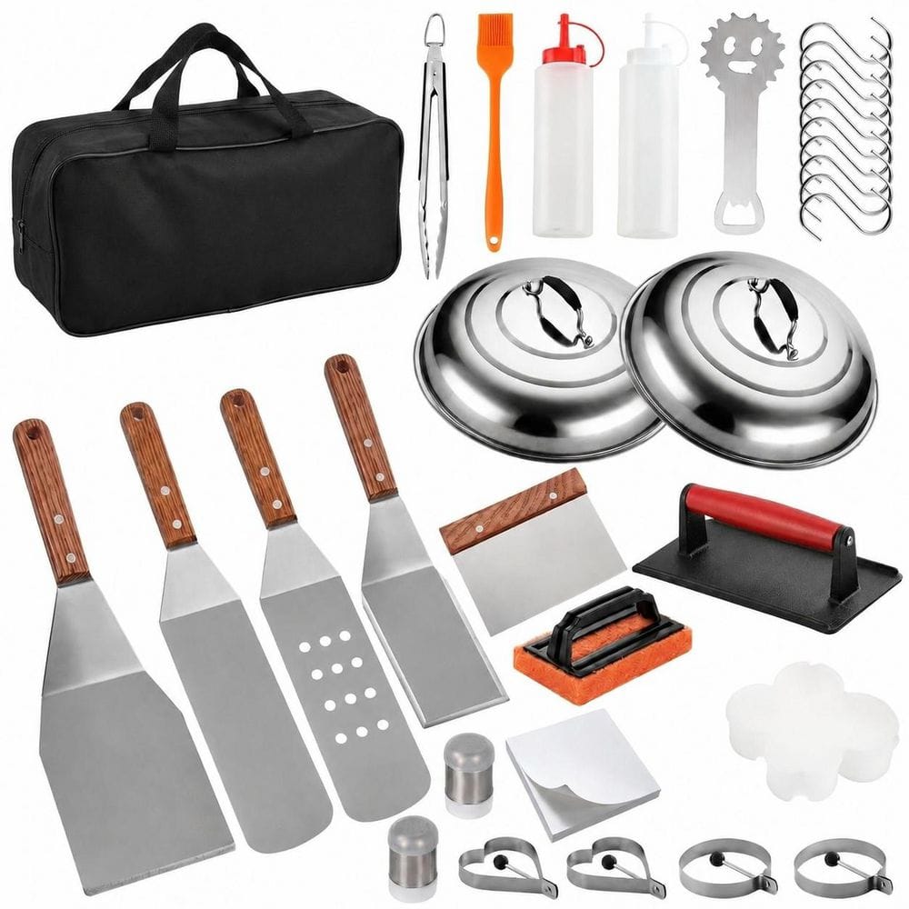 132 Piece Stainless Steel Flat Top Griddle Accessories Kit for Grill, Hibachi, Outdoor Cooking, Birthday Gift price history on PriceWatchPro
